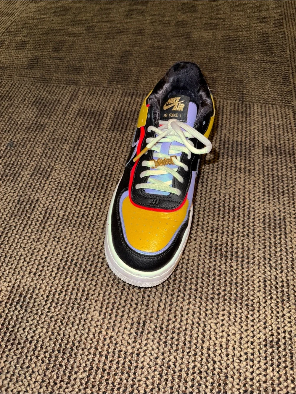 Nike Yellow Black Lavender Low-Top Sneaker